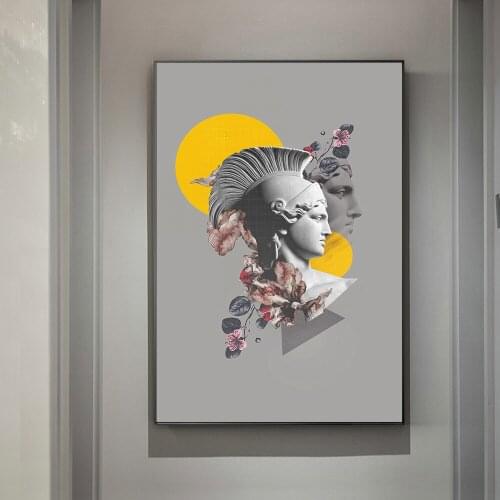 Retro Sculpture Renaissance Art Poster Abstract Canvas Wall Print Painting Modern Style Picture Contemporary Living Room Decor