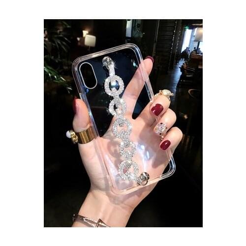 Luxury Bling Glitter Rhinestone Case For Huawei P40 P30 P20 LiTE PLUS Mate 30 10 20 Pro Lite Diamond Chain Soft TPU Back Cover