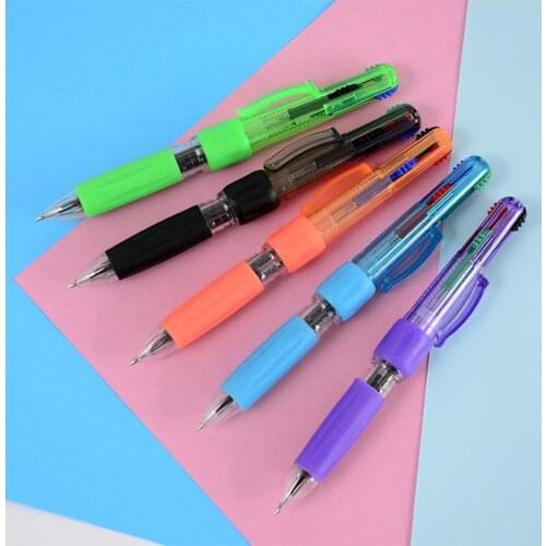 50PCS Four-color Ballpoint Pen Color Multicolor Ballpoint Pen Press Office Two-color Ballpoint Pen Office Supplies Stationery
