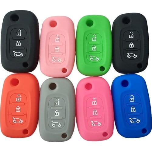 Silicone Key Case Cover for LADA Vesta Granta XRay Kalina Priora Sedan for Renault Megane 3 Fluence Clio Key Cover for Mercedes