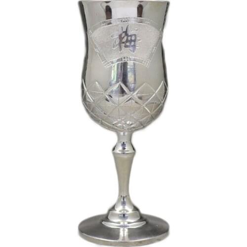 Meilan Zhuju Pure Silver Red Wine Cup Domestic Chinese Wine Goblet Elegant Champagne Cup Food Grade Authentic