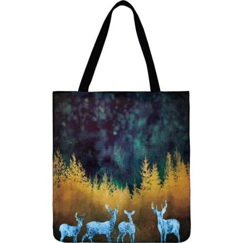 Day Gone Retro Landscape Printed Tote Bag Ladies Shoulder Bag Casual Foldable Shopping Bag Outdoor Beach Bag Daily Hand Bag