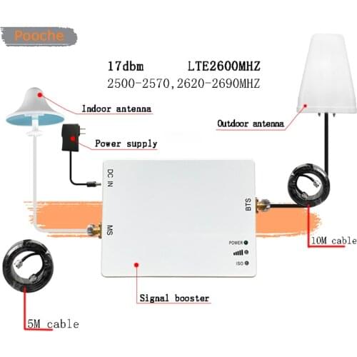 Hot Sale LTE2600 4G Mobile Signal Booster 4G Signal Amplifier Indoor LTE2600 Repeater Long Cover Range 300 sqm Indoor 4G Booster