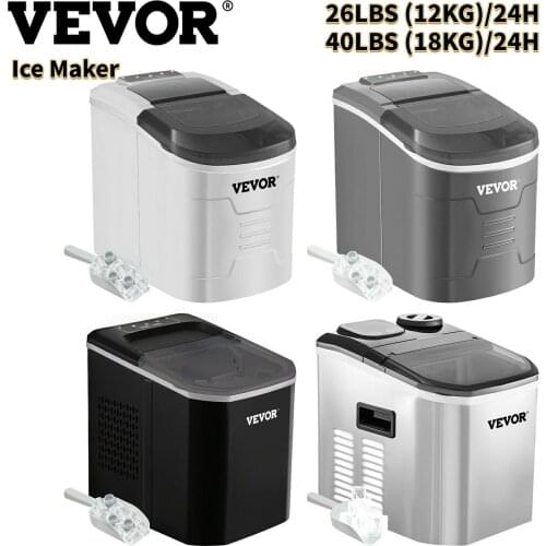 VEVOR 12/18KG/H Ice Machine Electric Generator Cooler Mini Ice Cube Maker Chopper Kitchen Appliance for Bars Restaurants Hotels