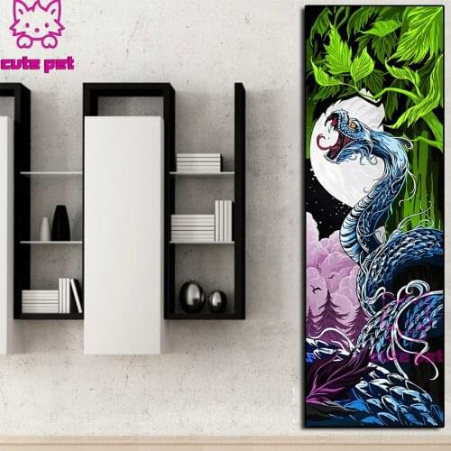 Cross Stitch The snake Diy Diamond Painting dragon Diamond Embroidery Full Diamond home art decoration Needlework Mosaic large