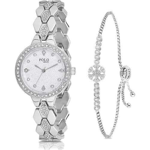 POLO Rucci Women Wrist watch And Bracelet Gift pl-1244B2
