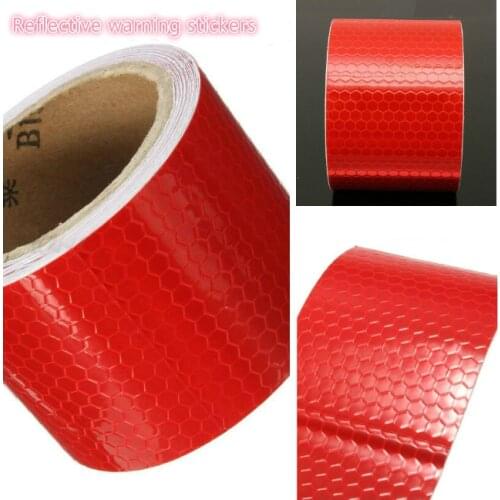 Suitable for car and bicycle red safety reflective warning tape accessories 5cm*300cm/1pcs