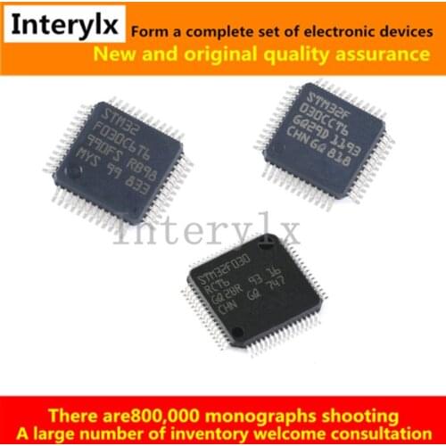 2Pcs STM32F030C6T6 STM32F030CCT6 LQFP-48 STM32F030RCT6 TR LQFP-64 32-bit Microcontroller - MCU