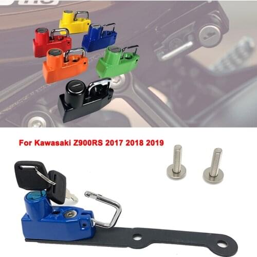 2017-2019 Z900RS Helmet Lock Mount Hook Side Anti-theft Security Alloy with 2 Keys fits for KAWASAKI Z900RS Z 900 RS CAFE 900RS