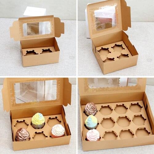 5Pcs 2/4/6 Cavities Marbling Transparent Window Delicate Drawer Display Gift Box Wedding Cookie Candy Cake Boxe