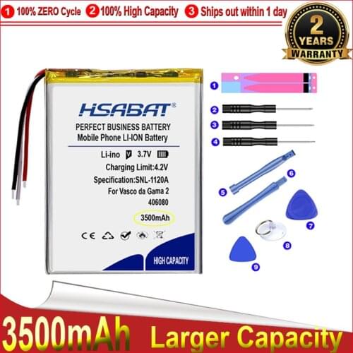 HSABAT 0 Cycle 3500mAh 406080 Battery for reader Onyx Boox Vasco da Gama 2 VASCO degam 2 Accumulator