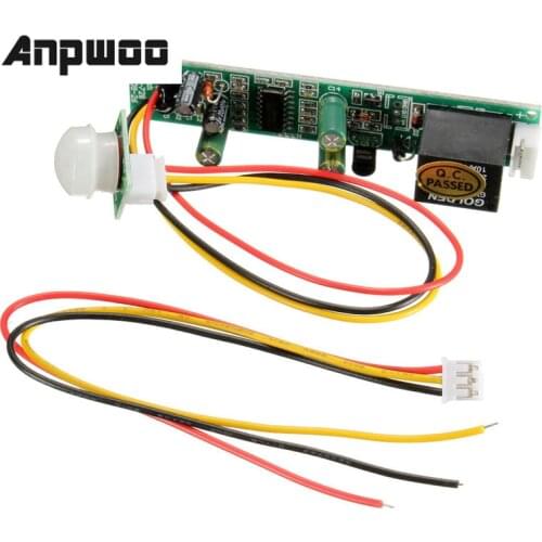 ANPWOO NEW High Quality DC 5A 12V Useful IR Pyroelectric Infrared PIR Motion Sensor Detector Module Safely Security Hot Sale