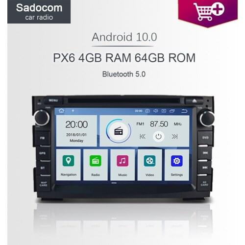 PX6 2 din Android 10.0 Car DVD player 6 Core 64GB ROM 4GB RAM autoradio GPS Map car radio wifi For Kia Ceed 2009 2010 2011 2012