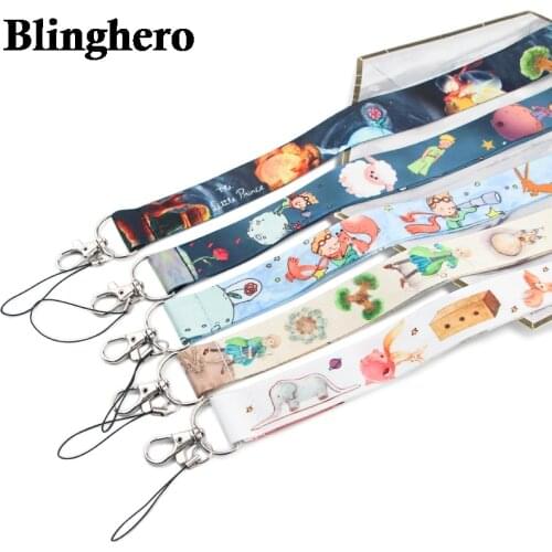 CA1185 The Little Prince Lanyards Cute Fox Neck Strap Phone Keys ID Card Holder Lanyard for Keys DIY Hanging Rope Lanyards 1 Pcs