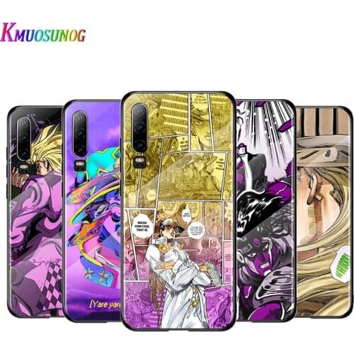 Jojo Bizarre Adventure For Huawei P40 P30 P20 P10 Pro Plus Lite 5G 2019 Tempered Glass Cover Shell Luxury Phone Case