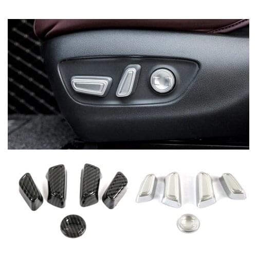For Toyota Rav 4 Rav4 2019-2021 Carbon Fiber Color Seat Adjustment Button Panel Trim ABS Matte Silver Interior Accessory