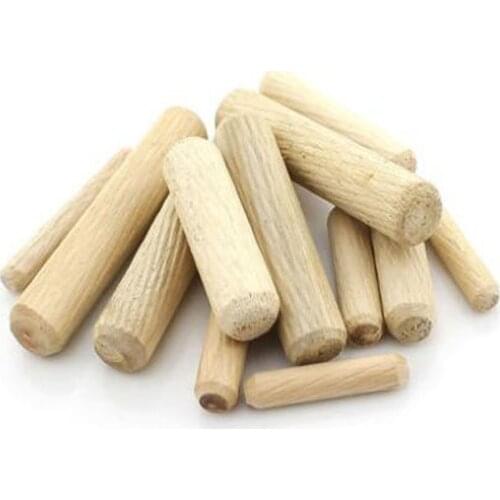 Dowel Craft Dowel Pins Rods Set Furniture Fitting Wooden Dowel Pin / Wooden Cabinet Drawer Round Fluted Wood M6/M8/M10*L