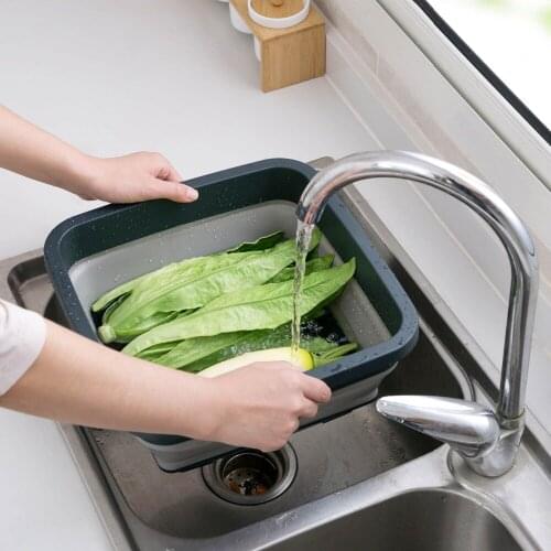 Household Foam Portable Thickened Kitchen Basin Travel Outdoor Folding Basin