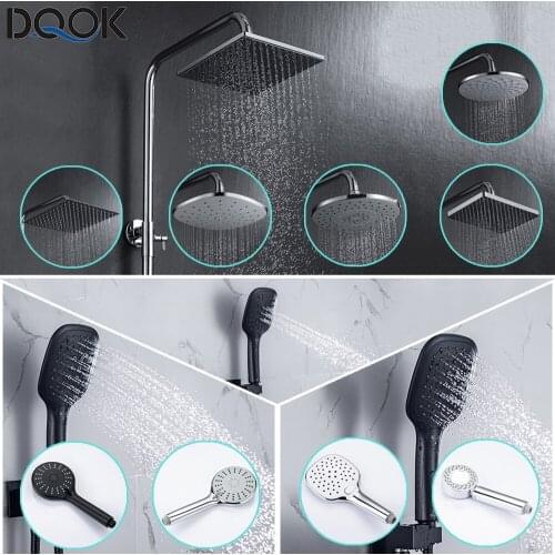 3 modes ABS plastic Bathroom shower head big panel round Chrome rain head Water saver Bathroom Accessories G1/2 rain showerhead