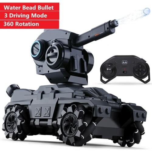 Education Toy Remote Control Tank Water Bomb Mech Toys with Infrared Pointer Clip 360 degeree rotation 3 Driving Mode kid gifts