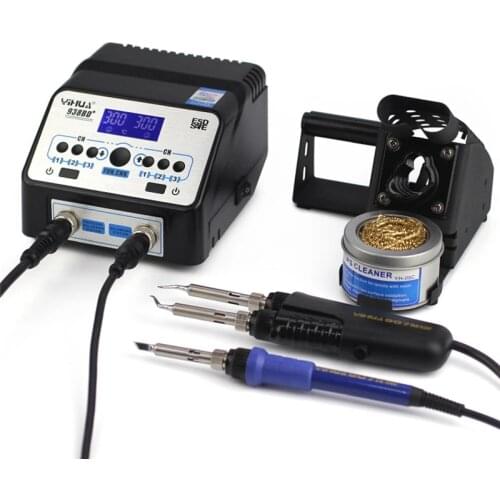 YIHUA 938BD+ 150W Upgrade SMD Soldering Iron Soldering Station Tweezer Repair Rework Station Electric Heating Solder Pliers Kir