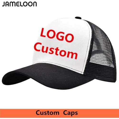 Custom 3D Embroidery Logo Mesh Baseball Caps Curved Brim Adult Kids Customized Team Snapback High Quality Snap Back Trucker Hat