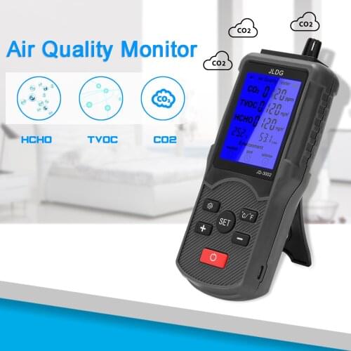 Professional Air Quality Detector Carbon Dioxide Rechargeable Air Quality Detector Analyzer CO2 Monitor Tester with Sound Alarm