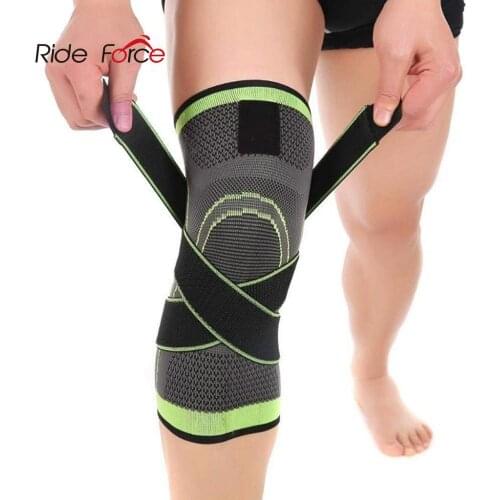 1PC Sport Kneepad Pressurized Elastic Knee Pads Support Sleeve Basketball Volleyball Brace Protective Gear Training