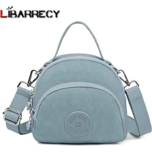 Multifunctional Designer Ladies Shoulder Bag Solid Color High Quality Washed Cloth Womens Handbag Fashion Women Crossbody Bags