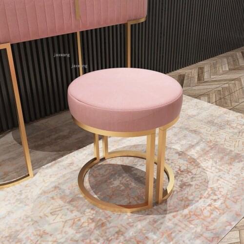 Living Room Bedroom Dressing Stool Nordic Porch Hallway Dormitory Round Low Ottoman Simple Apartment Clothing Store Makeup Chair
