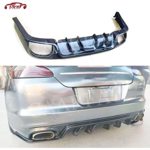 Carbon Fiber Material Rear Bumper Lip Diffuser FRP Unpainted Bumper Cover Accessorise For Porsche Panamera 970.1 2010-2014