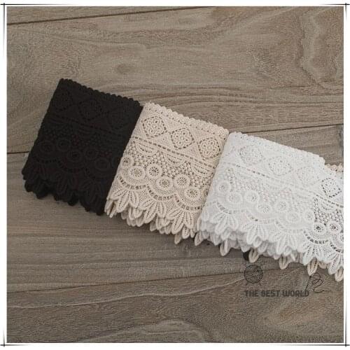 Cotton thickening 9cm ethnic style water soluble lace trim embroidery DIY skirt clothing handmade materials lace