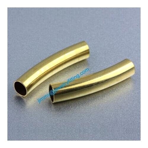 Jewelry findings Raw Brass matel spacer tube beads Pave tube beads tube 5*25mm