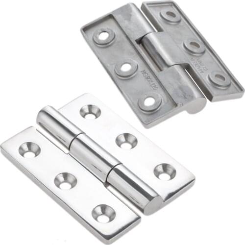 1Pc 6 Holes Heavy Duty Marine Stainless Steel Boats Square Door Deck Hinge Yacht Home Cabinet Drawer Hinges Hardware 20*90*6.5mm