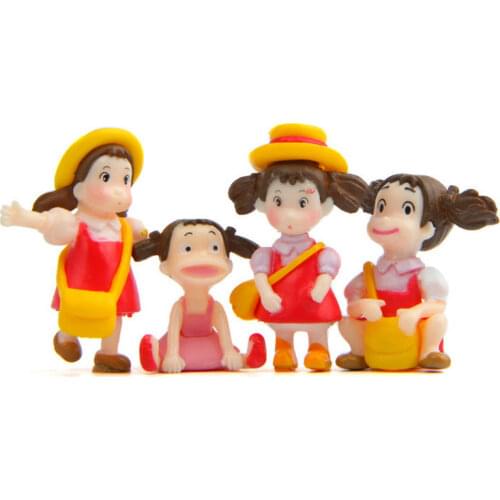 1 Pcs Miniatures Anime Girl Terrariums Figurines Action Figures Fairy Garden Succulents Desktop For Kids Decor Plastic Crafts