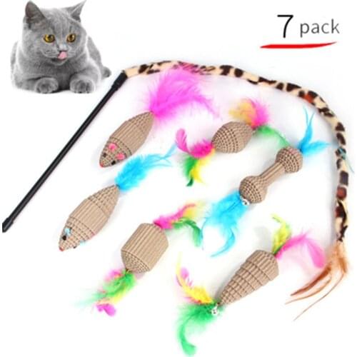 Multiple Styles Cat Toy Mouse Fish Ball 10/28Pcs Pet Toys Cat Toys Interactive Feather Wand Cat Toy Set