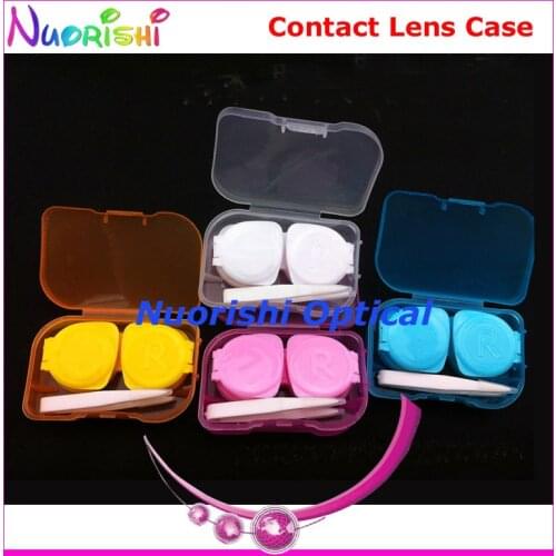 10 pcs Free Shipping C505 new fashion contact lens case kit contact lenses kit