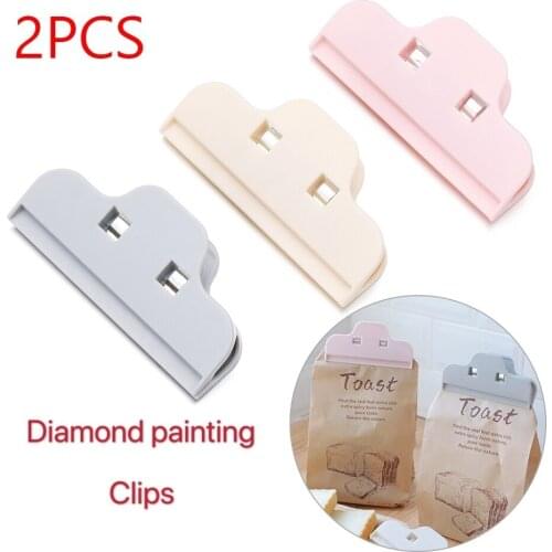 2pcs/set Reusable craft Embroidery DIY tools Sealing Clamp Cross Stitch Tool Clip Diamond Painting Accessories