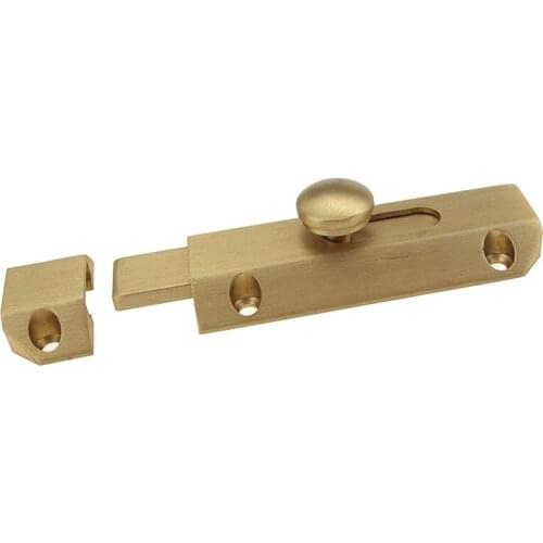 3/4/5 inch antique Door Bolt wooden Hardware window Lock brass Bolt door latch furniture bolt DIY household handmade part