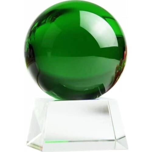 40-60mm Rare natural quartz green crystal healing ball + 5AAA