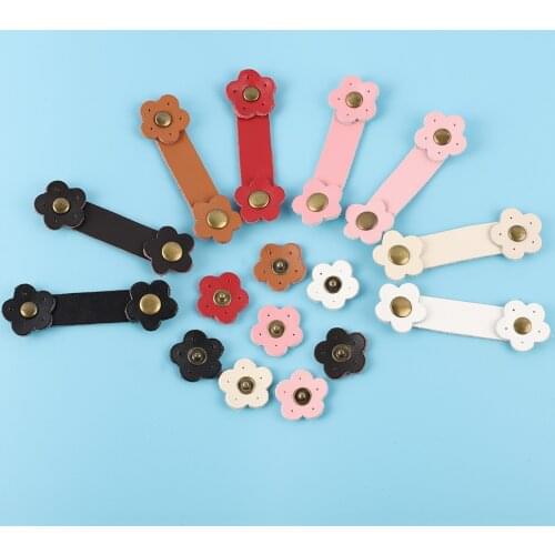 Leather Bag Buckle Accessories Flower Shape Buckle In 8 Colors For Women DIY Handbag Wallet Shoulder Bag Decoration Buttons 5PCS