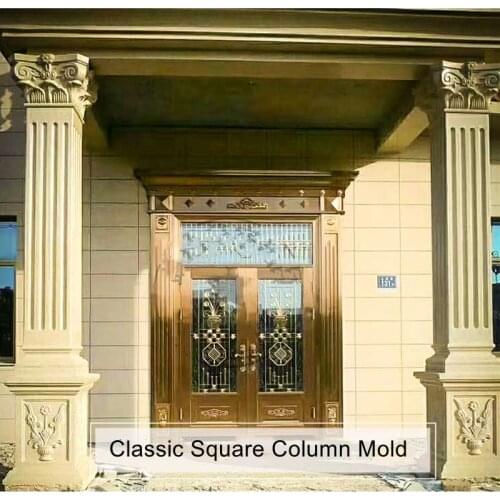 50cm/19.69in Buckle up/ Interlock Slots Body Plain, Leave/Flower &Star Top Molds For Square Concrete Cement Roman Pedestal Spare