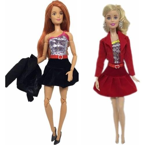1/6 BJD Accessories Fashion Lady Office Doll Clothes Set for Barbie Clothes Coat Tank Top Skirt Outfits Playhouse Toys For Girl
