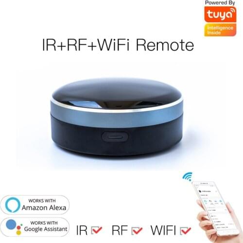 Wireless Tuya WiFi RF433 Infrared Smart Home Voice Remote Universal Remote Control For Home Appliances Support Alexa Google Home
