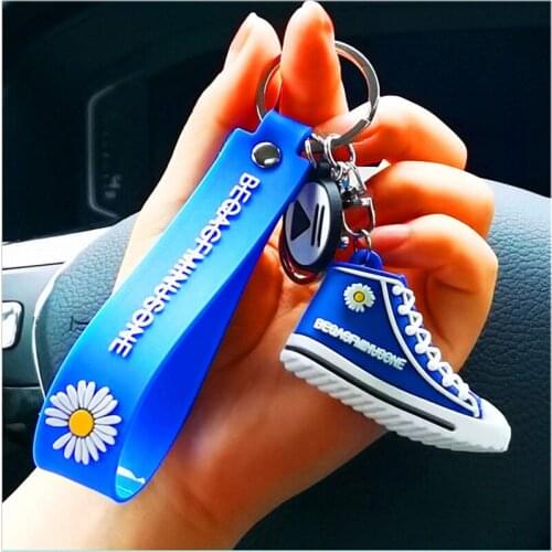 Fashion Small Daisy Key Chain Canvas Shoes Key chains Car Bag Mobile Phone Ornaments Store Supply Wholesale Hot Sale2021