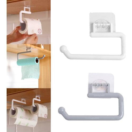Kitchen Paper Roll Holder Towel Hanger Rack Bar Cabinet Rag Hanging Holder Bathroom Organizer Shelf Toilet Paper Holder For Home