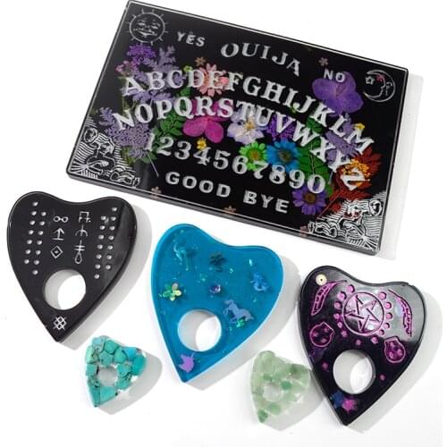 DM029 Ouija Board Epoxy Resin Mold Silicone DIY Charms Keychain Pendant Casting Molds Jewelry Making Tools Art Craft