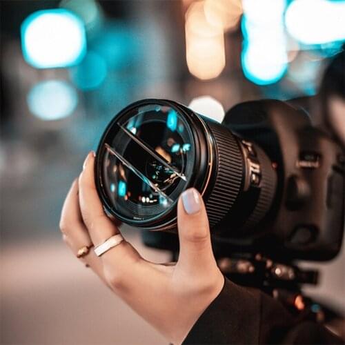 R58A 77mm Blur Effects Camera Lens Filter Photography Foreground Special Effects Filter Double Half Moon Variable Prism Lens for