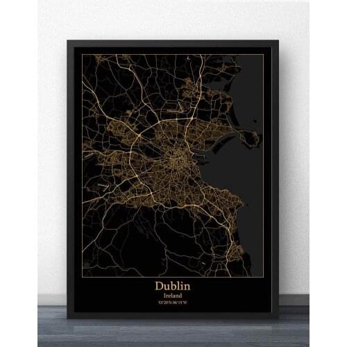 Dublin Ireland Map Poster