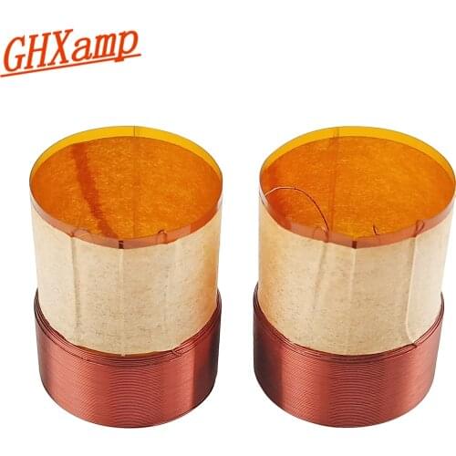 GHXAMP 25.5mm Bass Speaker Voice Coil KSV 4 Layers Round Wire Carbiton Woofer Subwoofer Coil For Woofer Loudspeaker Parts 2PCS